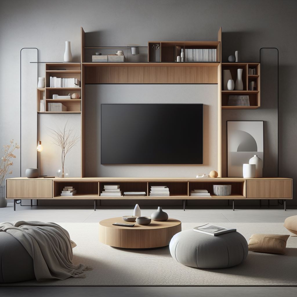 Innovative Modern TV Unit Designs for Minimalist Living Rooms